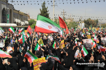 تشییع پیکر شهید سردار مجید خادمی و شهدای حملات آمریکایی - صهیونی در شیراز