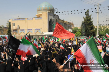 تشییع پیکر شهید سردار مجید خادمی و شهدای حملات آمریکایی - صهیونی در شیراز
