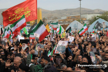 تشییع پیکر شهید سردار مجید خادمی و شهدای حملات آمریکایی - صهیونی در شیراز