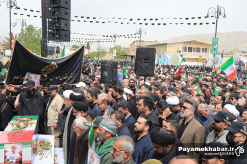 تشییع پیکر شهید سردار مجید خادمی و شهدای حملات آمریکایی - صهیونی در شیراز