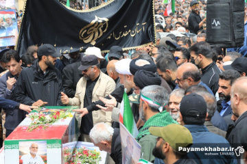 تشییع پیکر شهید سردار مجید خادمی و شهدای حملات آمریکایی - صهیونی در شیراز
