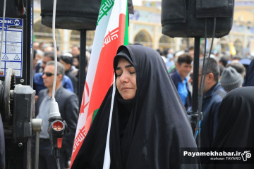 تشییع پیکر شهید سردار مجید خادمی و شهدای حملات آمریکایی - صهیونی در شیراز