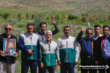 کاشت نهال توسط خادمیاران رضوی فارس در شیراز به نیت شهدای جنگ رمضان