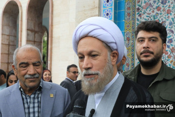 گلباران آرامگاه سعدی شیرازی - آیت الله دژکام