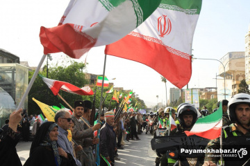 راهپیمایی بزرگ جان فدایان ایرانِ امام رضایی در شیراز
