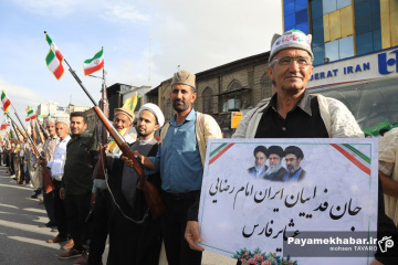 راهپیمایی بزرگ جان فدایان ایرانِ امام رضایی در شیراز