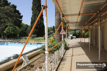 کوشک باغ ارم زیر دست مرمتگران ایرانی