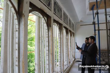 کوشک باغ ارم زیر دست مرمتگران ایرانی