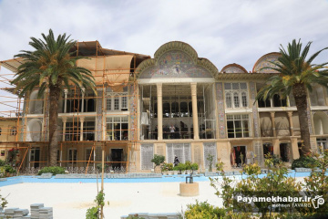 کوشک باغ ارم زیر دست مرمتگران ایرانی