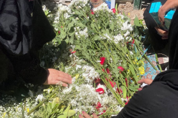 مراسم خاکسپاری شهید احمدی