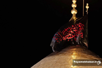 حال و هوای عزاداری دهه اول محرم در کربلای معلی - گنبد حرم مطهر حضرت عباس (ع)