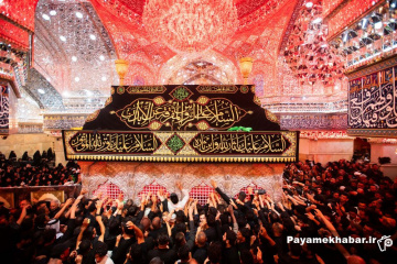 حال و هوای عزاداری دهه اول محرم در کربلای معلی - ضریح مطهر امام حسین (ع)