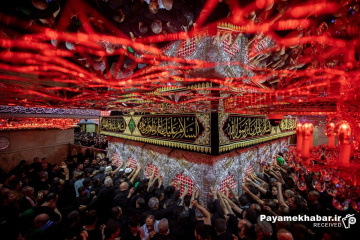 تشییع پیکر رهبر شهید و خانواده ایشان در کربلای معلی - حرم مطهر امام حسین (ع)