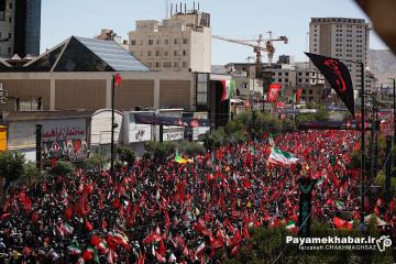 مراسم وداع با رهبر شهید و خانواده شهید ایشان در مشهد مقدس