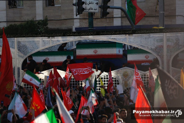 مراسم وداع با رهبر شهید و خانواده شهید ایشان در مشهد مقدس