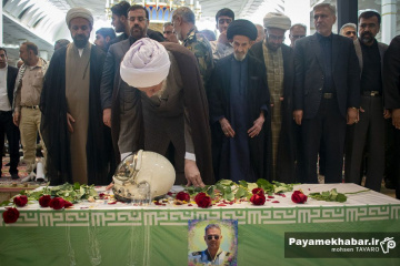 مراسم تشییع پیکر خلبان شهید مجید کاظمی