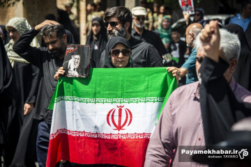 مراسم تشییع پیکر خلبان شهید مجید کاظمی