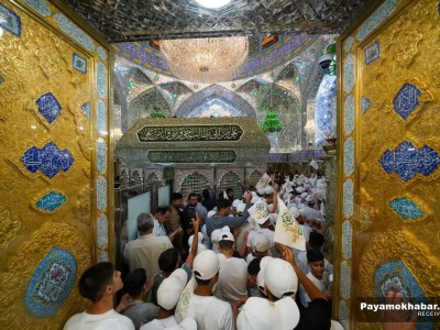 گزارش تصویری| یتیمان کوفه در حرم مطهر علوی