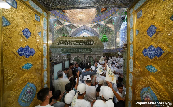 گزارش تصویری| یتیمان کوفه در حرم مطهر علوی